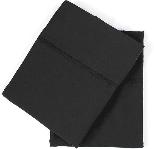 PeachSkinSheets Night Sweats: The Original 1500tc Soft King Pillowcase Set Midnight Black