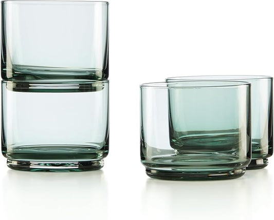 Lenox Tuscany Classics Stackable 4Pc Short Glasses, 1.84, Green