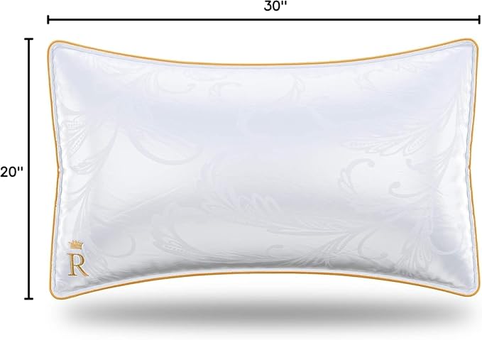 Royal Therapy Pillows Standard Size Set of 2 (20x26 in), Alternative Goose Down Pillows, Adjustable Standard Pillow, All Sleepers, Side Sleeper Pillow