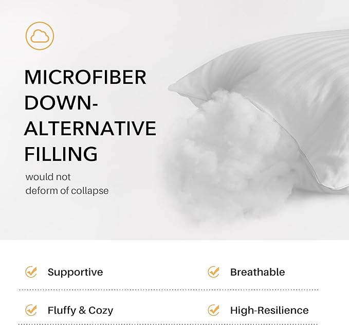 Oubonun 20 x 20 Throw Pillow Inserts, Firm and Fluffy Decorative Square Pillows for Couch Bed Sofa with Soft Cotton Cover White Cushion with Down Alternative Pack of 2