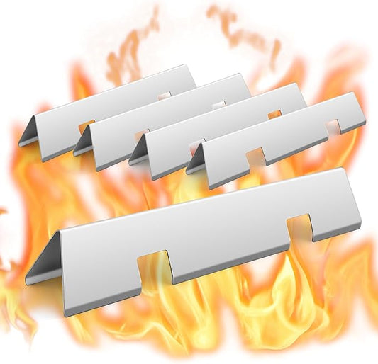 15.3" Flavorizer Bars for Weber Spirit 300 and GS4 Spirit II 300 Series E310 E320 E330 S310 S320 S330 with Front Control Knobs, Stainless Steel Grill Heat Plates Replacement for 7636, 5 Pack