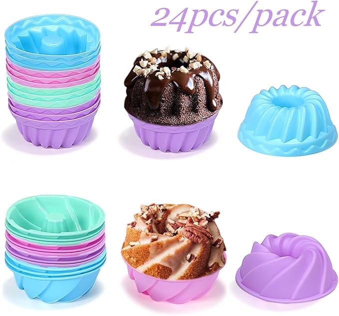 To encounter 49 Pieces Silicone Bakeware Set, Heat Resistant Baking Pans, Nonstick Baking Molds for Cake, Bread and Muffin, with Measuring Cups and Spoons Set, Light Grey