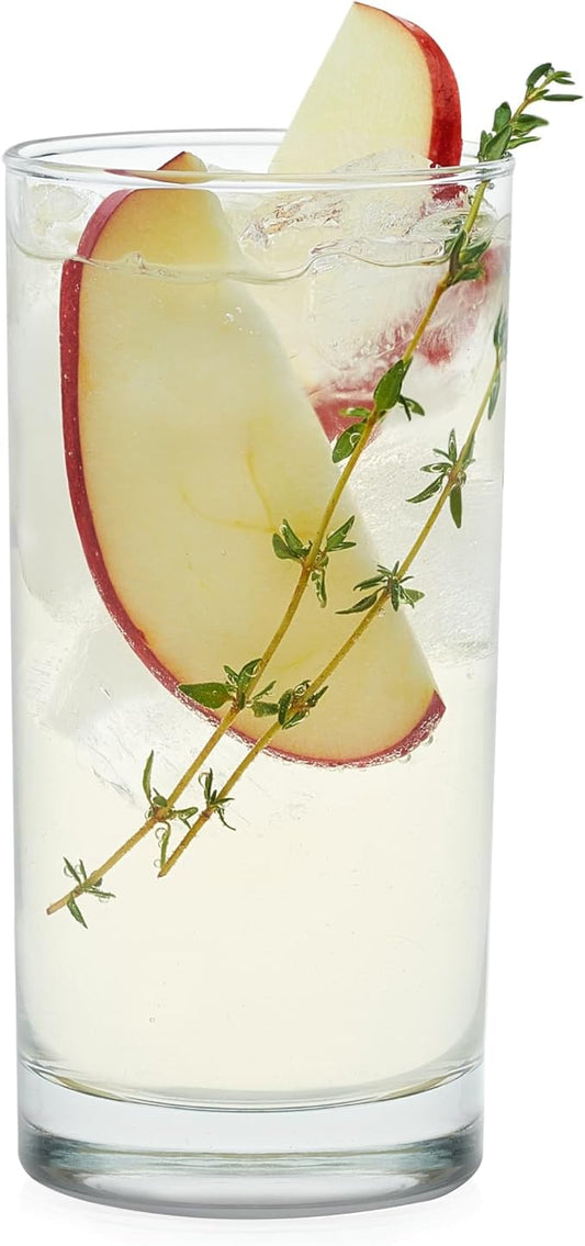 Libbey Heavy Base Drinking Glasses Set of 8, 15.5 Oz Elegant, Weighted Clear Water Glasses, Dishwasher Safe Glass Cups Set for Parties, Birthdays