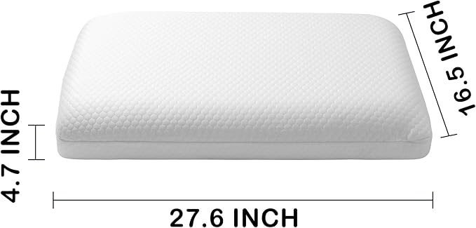 Memory Foam Bed Pillow，Adaptive Pillows for Neck Pain Relief，Medium Firm Pillow for Side,Back,and Stomach Sleepers Keep Pressure Relief to Deep Sleep, 28 * 17 * 5 Inches，Queen