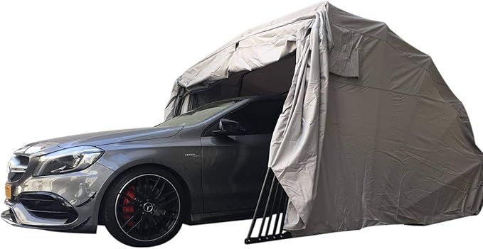 Ikuby All Weather Proof Carport - Foldable, Retractable, Lockable, Durable Shelter