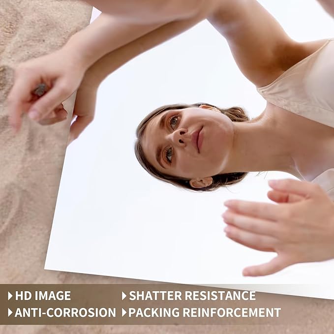 Mirrorons Large Vanity Mirror 60" x 28", Bathroom Vanity Mirror with Frameless Polished Edge, Hangs Horizontally or Vertically. Upgraded Shatterproof Bathroom Mirrors for Wall.