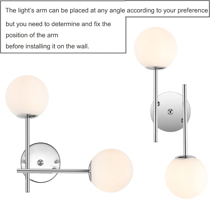 Modern Chrome Wall Sconce, 7.5" W x 20" H, G9 Base, Fully Dimmable, Ideal for Bathroom, Kitchen, Living Room, Office