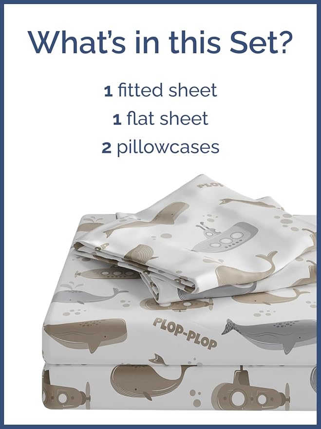 Kids Submarines Full Sheet Set - Cute 4 Piece Full Bed Sheets For Kids - Deep Pocket Wrinkle Free - Submarine Kids Sheets - Printed Kids Full Size Submarine Sheets - Soft Full Sheets - Boys Toddlers