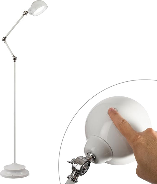 OttLite Revive LED Floor Lamp with ClearSun LED Technology - Touch-Sensitive Control, 3 Brightness Mode, Reduces Eyestrain - Great for Office, Home, Dorm, Bedroom, College, Living Room