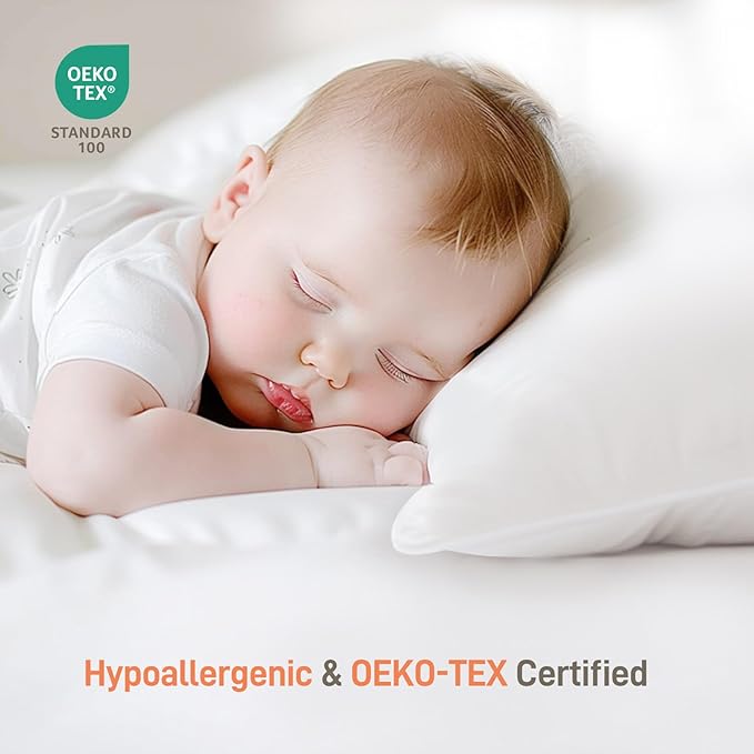 Hypoallergenic Bamboo Viscose Shell, Soft Standard/Queen Size Bed Pillow with Down Alternative Filling, Oeko-Tex Certified, Luxury Hotel Quality for Stomach, Back and Side Sleepers