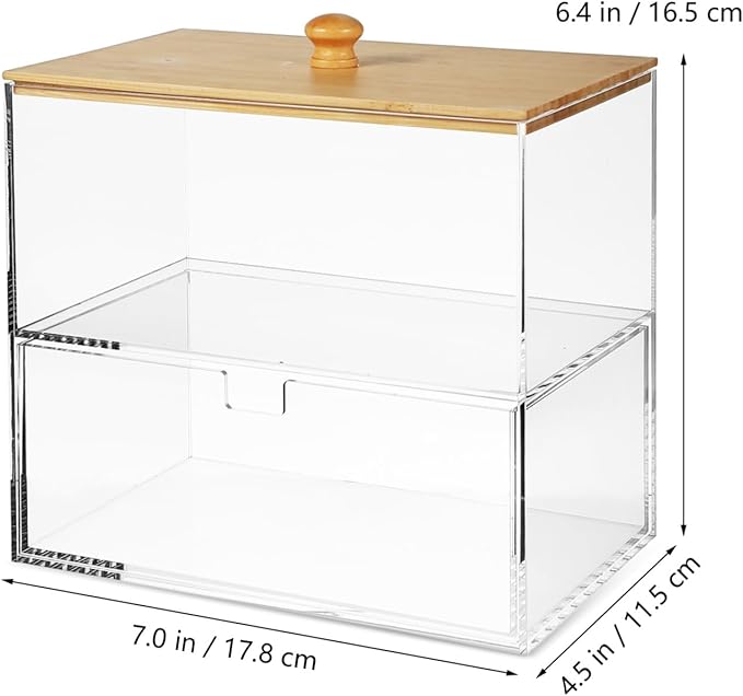 Dryer Sheet Holder Dispenser,Acrylic Dryer Sheet Container Box with Drawers and Lid for Laundry Room Organization, Storage Dryer and Fabric Sheet, Dryer Balls, Clothes Pins