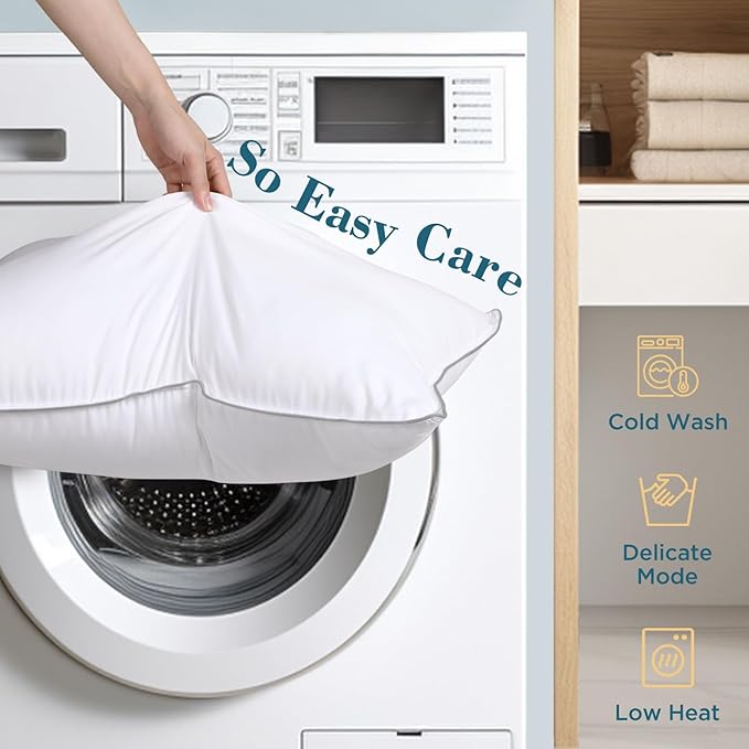 viewstar Bed Pillows King Size Set of 2, Hotel Quality, Down Alternative Big Pillow for Back, Stomach or Side Sleepers, Firm