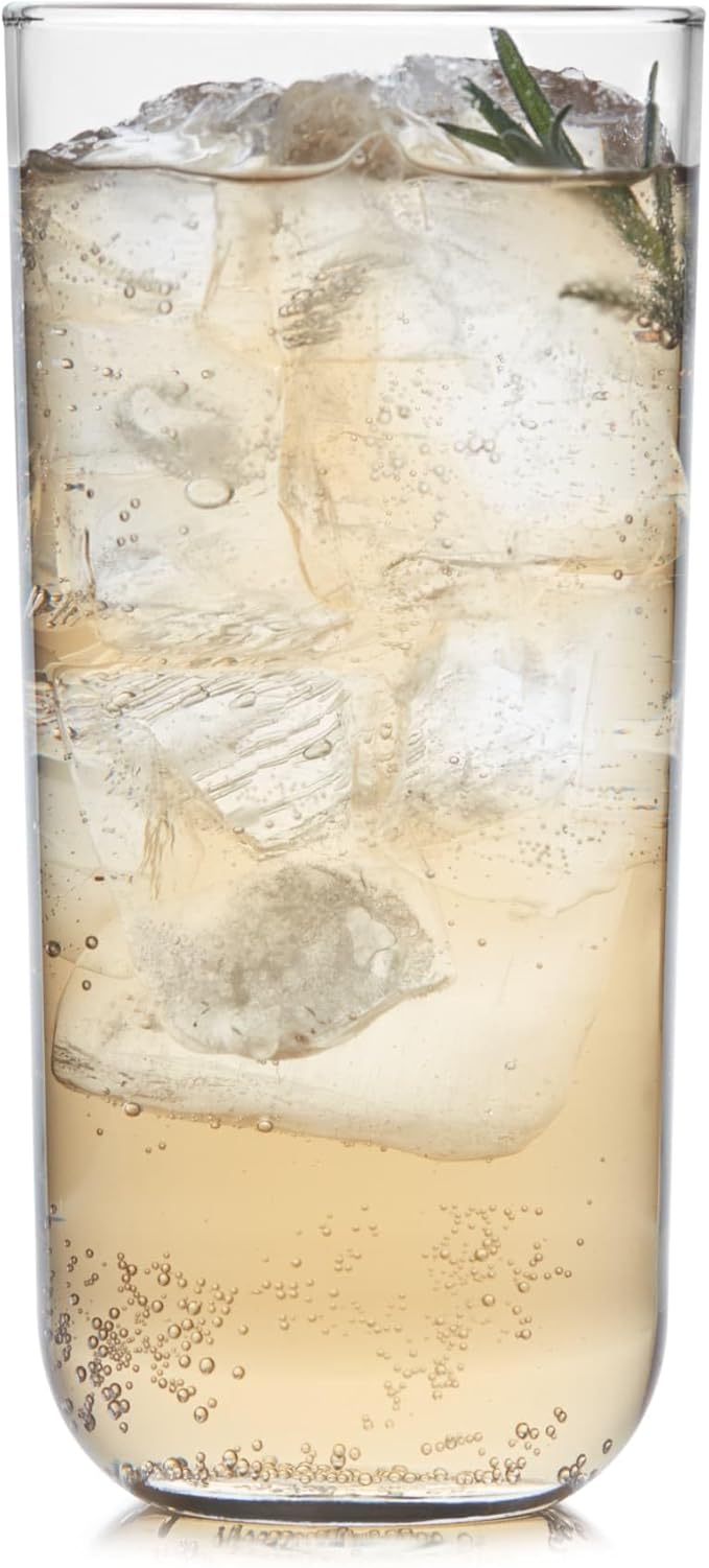 Libbey Polaris Tumbler Glasses, Axis, 17.75-ounce, Set of 8
