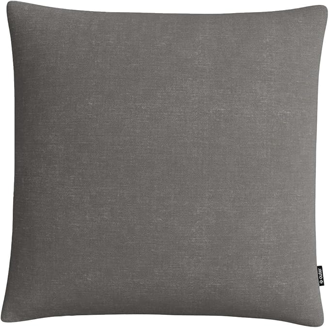 Outer Outdoor Throw Pillow with OuterWeave Performance Fabric, Decorative Outdoor Pillow for Patio & Outdoor Furniture, Includes Machine Washable Pillow Cover and Insert - Dark Pebble Gray, 18"x18"