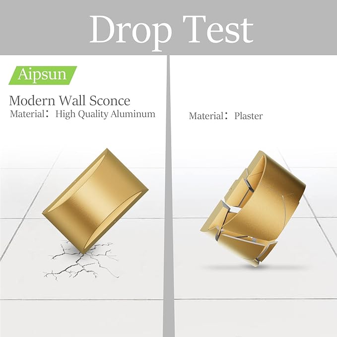 Aipsun Gold Wall Sconce Indoor Wall Lights Hardwired Set of 2 Up and Down Wall Mount Light for Living Room Bedroom Hallway Corridor Conservatory Warm White 3000K(with G9 Bulbs)