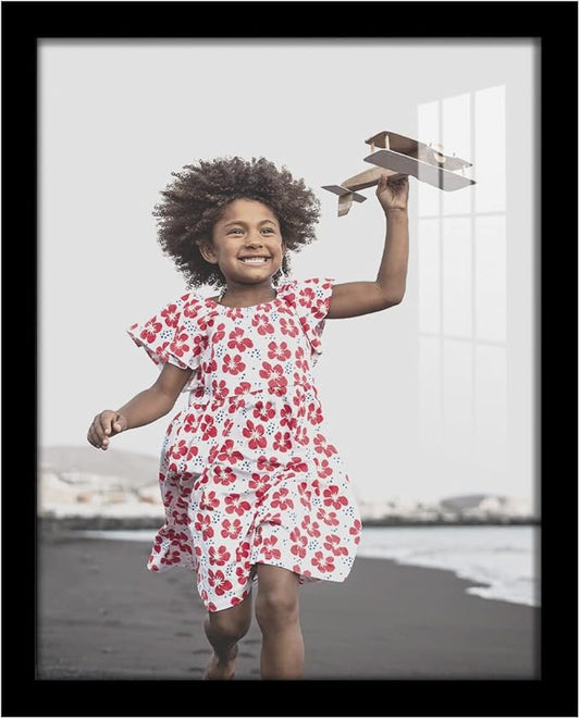 Renditions Gallery 11x14 inch Picture Frame High-end Modern Style, Made of Solid Wood and High Definition Glass Ready for Wall and Tabletop Photo Display, Black Frame