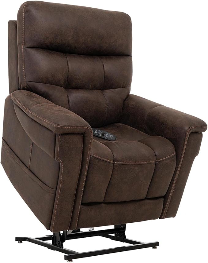 VivaLift! Radiance Power Recliner Lift Chair by PrideMobility, with 3 Heat Pads Heat System (Canyon Walnut, Medium with Curbside Delivery)