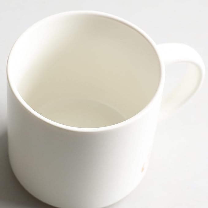 COLLECTIVE HOME - Monogram Ceramic Mugs, 15 oz Golden Initial Coffee Cups, Elegant Alphabet Tea Mugs, Elegant Personalized Mug with Gift Box, Luxurious Cups for Office and Home (p)