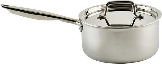 WINCO Tri-Ply Sauce Pan, Silver