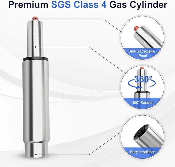 Ergonomic Office Chair，Mesh Seat Cushion with 3D Armrests and 3D Headrest, Adjustable Lumbar Support with Rocking Function, SGS Class 4 Gas Clylinder，Black