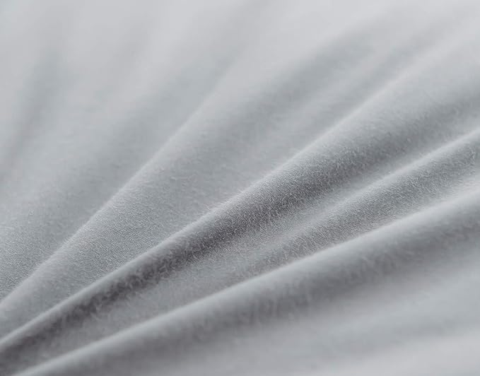 Goose Feather Down Bed Pillows Queen Size,100% Cotton Cover,Medium Firm Queen Size (20x30IN) Grey Color