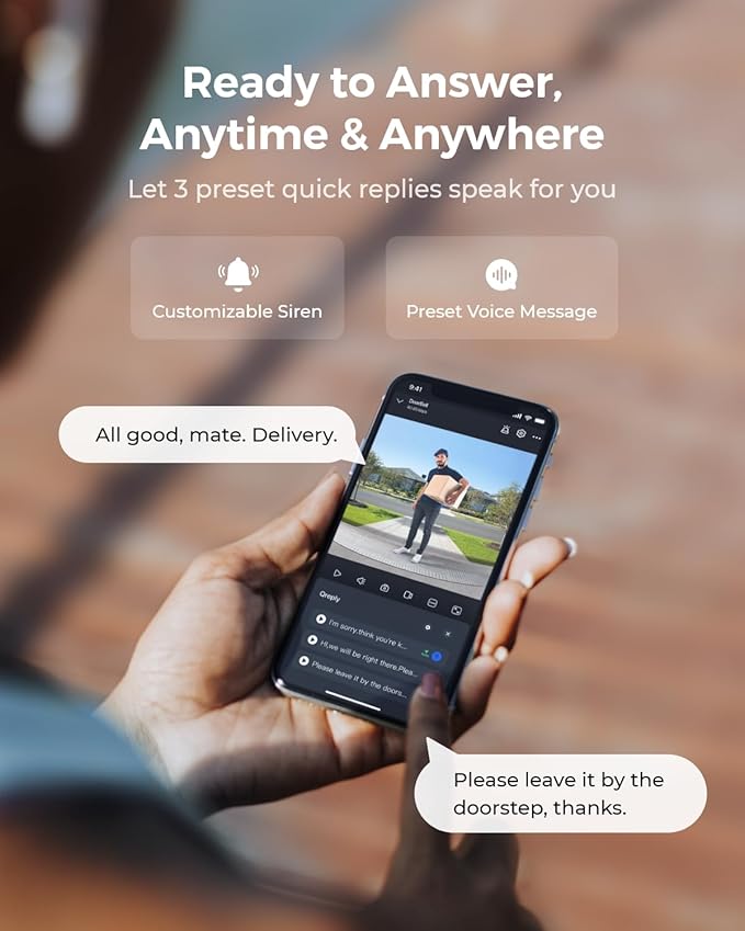 REOLINK Video Doorbell Camera with Chime, 1:1 Head-to-Toe View, 2.4/5 GHz WiFi, Person/Vehicle/Package Detection, No Monthly Fees