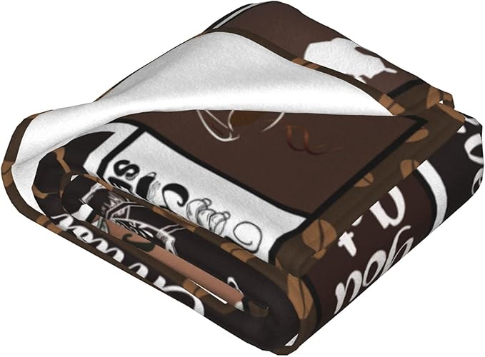 Coffee Blanket Coffee Throw Blanket Soft Fleece Flannel Bedding Gifts for Men Women Girls Lovers Adults Stuff Plush for Couch Sofa Bed Room Decor 40"X50"