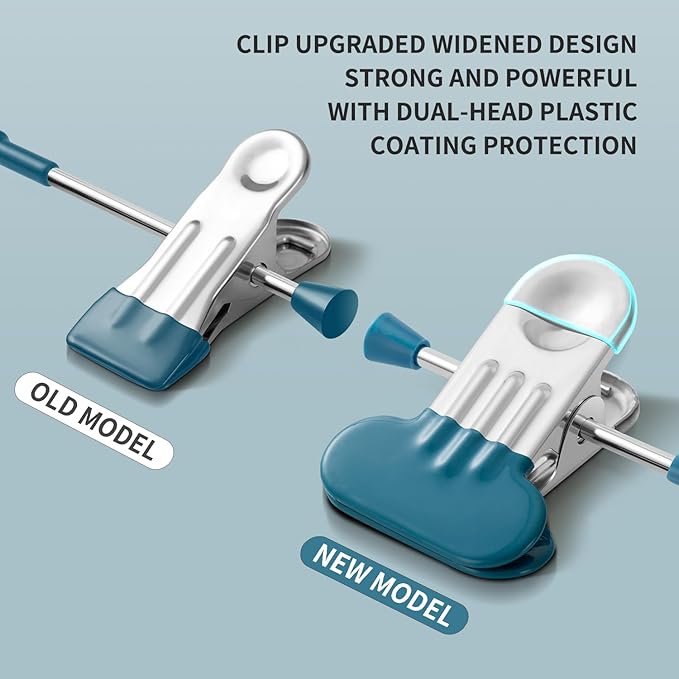 Clothes Pants Hangers with Wide Clips 10 Pack,Non-Slip Adjustable Skirt Hanger for Women,Space-Saving Heavy Duty Men Hangers for Pants,Trousers,Jeans,Shorts 12Inch Blue