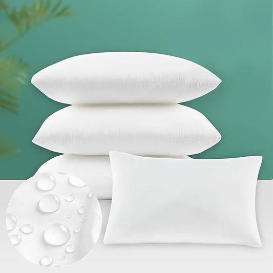 Codi 12x20 Pillow Insert Set of 4, Water Resistant Outdoor Lumbar Pillows for Patio Furniture