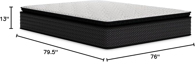 Signature Design by Ashley Limited Edition Pillow Top 13 " Pillow Top Hybrid Mattress with Gel Memory Foam and Edge Support for Cool Sleep and Pressure Relief, King, Fiberglass Free, Mattress In A Box
