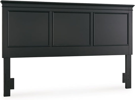 Signature Design by Ashley Lanolee Classic Panel Headboard, King/California King, Black