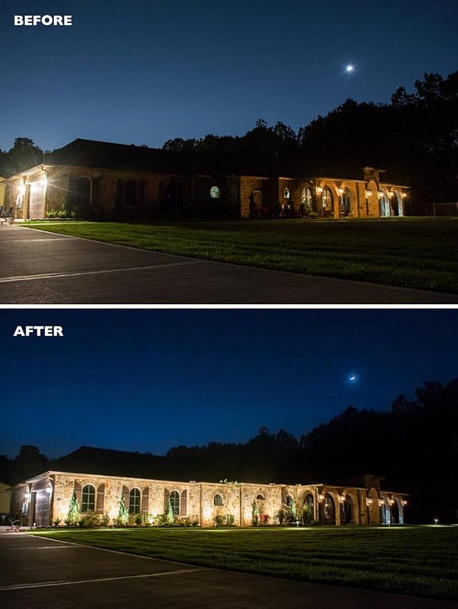 Dusk to Dawn Outdoor Security Flood Lights for Yard, Gen4 15W Industrial Landscape Lighting, 2000LM 5000K Daylight 50W MH Equal Spotlight, 120-277V UL Listed, 5-Year Warranty