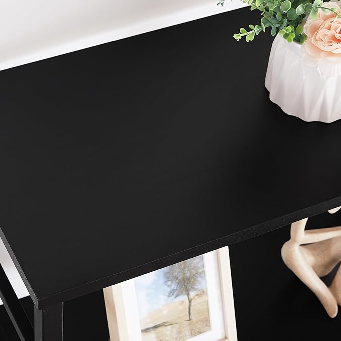 HOMISSUE Tall Bookshelf, 84 Inch Industrial Bookshelf with Metal Frame and Open Shelves, 7 Tier Metal Bookshelves and Bookcases, Rustic Tall Book Shelf for Office, Living Room and Bedroom, Black