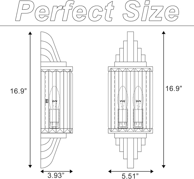 Rustic Black Wall Sconce with Amber Glass Vintage 2-Lights Antique Wall Light Fixture Retro Farmhouse Mid Centry Lantern Wall Sconce for Bedroom, Living Room, Mirror, Fireplace, E12
