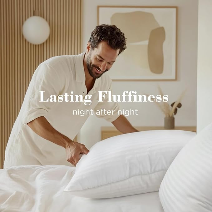 viewstar Bed Pillows King Size Set of 2, Hotel Collection, Down Alternative Big Pillow for Back, Stomach or Side Sleepers, Soft