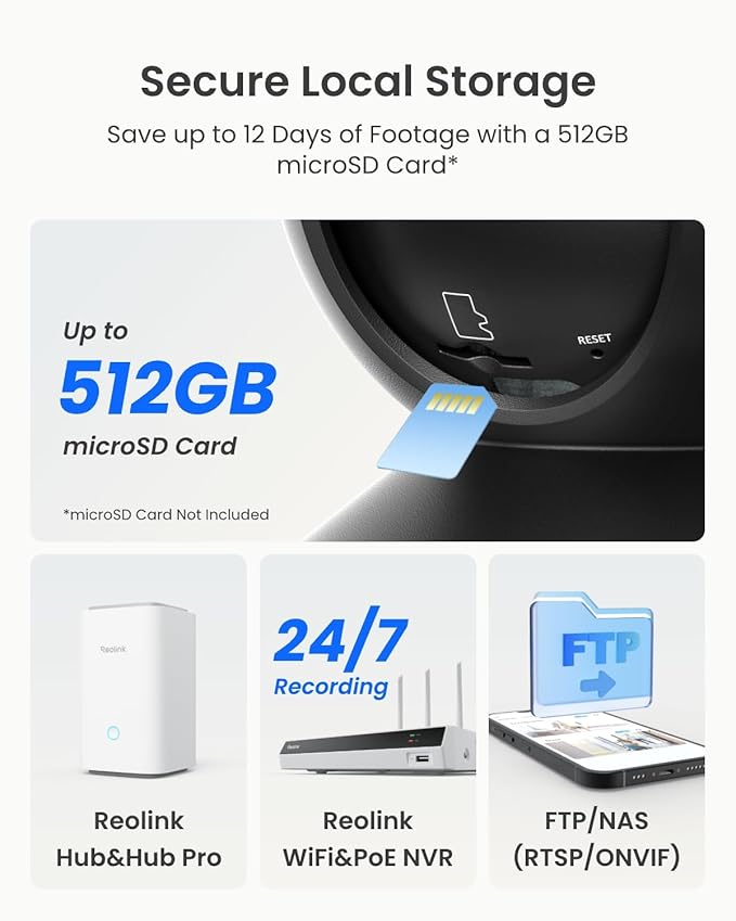 REOLINK Smart 4K UHD Pan & Tilt Dual-Band Wi-Fi 6 Indoor Security Camera with 3X Optical Zoom, Auto-Tracking, People/Pet Detection, Crying Sound Detection, Privacy Mode, Bluetooth Setup, E1 Zoom-Black