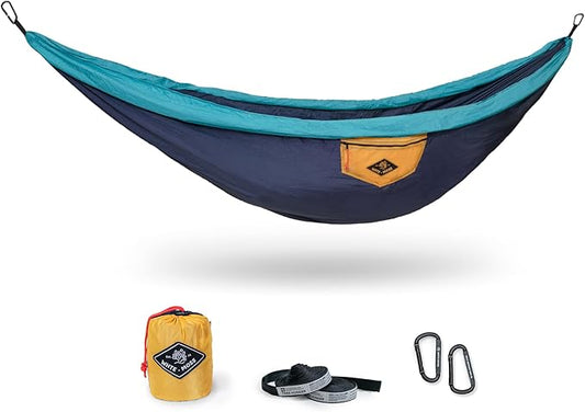 Suparpine I Hammock for Camping with Straps Included (Deep Blue, Single)