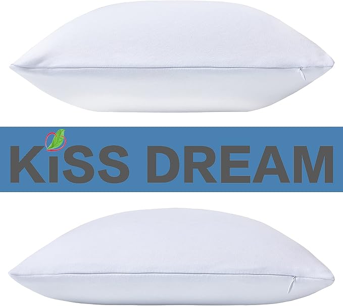 100% Natural Premium Latex Pillow, Bed Pillow with Removable Cotton Cover, Firm Queen Size Sleeping Pillow, Helps Relieve Pain and Pressure, Suitable for Side Back or Stomach Sleepers