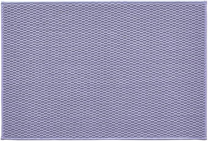 Bathroom Rugs Non Slip Washable, Super Absorbent Thin Bath Mat Quick Dry Low Pile Bathroom Rug, Lavender 24"x36"