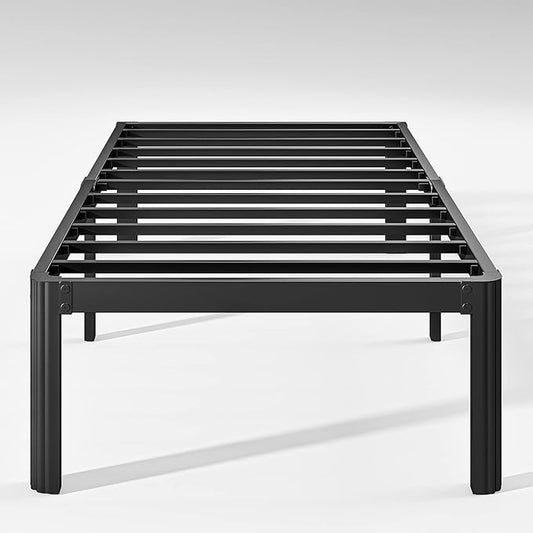 16" Twin XL Heavy Duty Bed Frame No Box Spring Needed, Metal Twin XL Platform Bed Frame with Round Corners, Easy Assembly, Noise Free, Black
