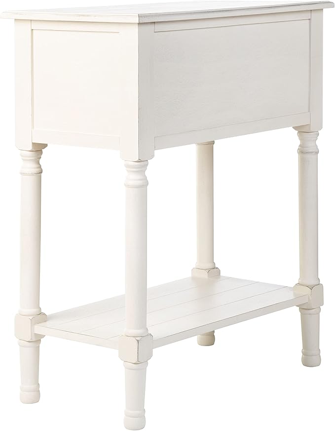 SAFAVIEH Home Collection Primrose White 3-Drawer Console Table