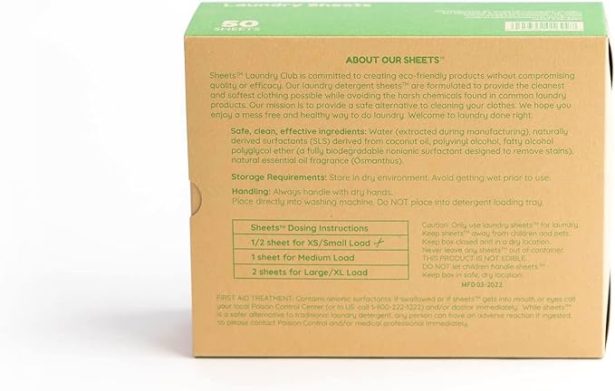 Sheets Laundry Club Bundle - 50 Pack (up to 100 loads) Fresh Linen Detergent Sheets & 40 Pack Lavender Dryer Sheets - New Liquidless Technology, Travel Essential Cleaning Supplies