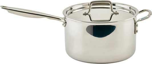 WINCO Tri-Ply Sauce Pan, 7-quart, Silver