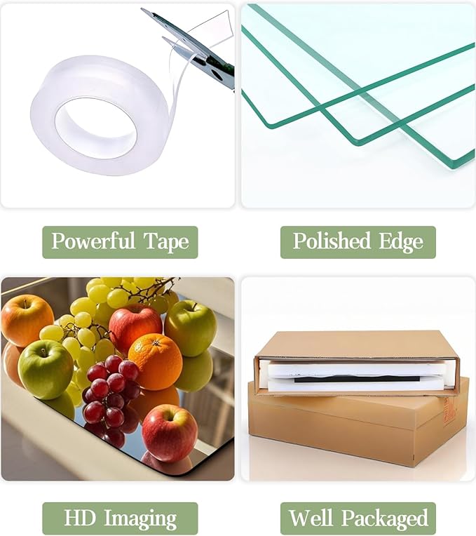 14" x 12" Glass Wall Mirror Tiles for Wall, Frameless Full Length Mirrors Wall Mounted for Home Gym Mirror Yoga Bedroom Dancing Studio Dressing Room (16PCS)