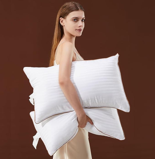 Bafode King Size Pillows Set of 2,King Bed Pillows 2 Pack for Sleeping,Hotel Collection Pillows for Side Sleeper,Down Alternative Pillow for Back or Stomach Sleepers