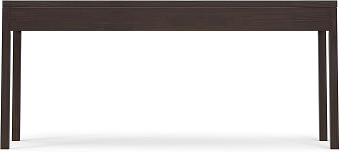 SIMPLIHOME Hollander Desk - 72-Inch Wide Solid Wood Writing Desk in Warm Walnut Brown, Contemporary Modern Home Office Computer Table for Study with 2 Drawers and Flip-Down Keyboard Tray