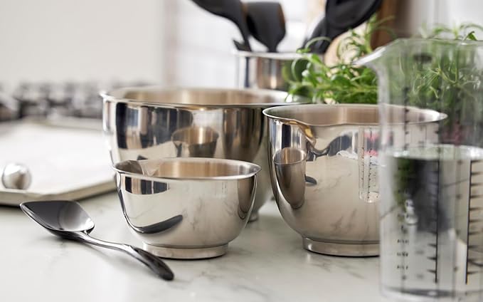 Precision Craft Mixing Bowl Set 3 Liter Elevate Your Culinary Experience Stylish Nesting Bowls for Effortless Cooking and Baking