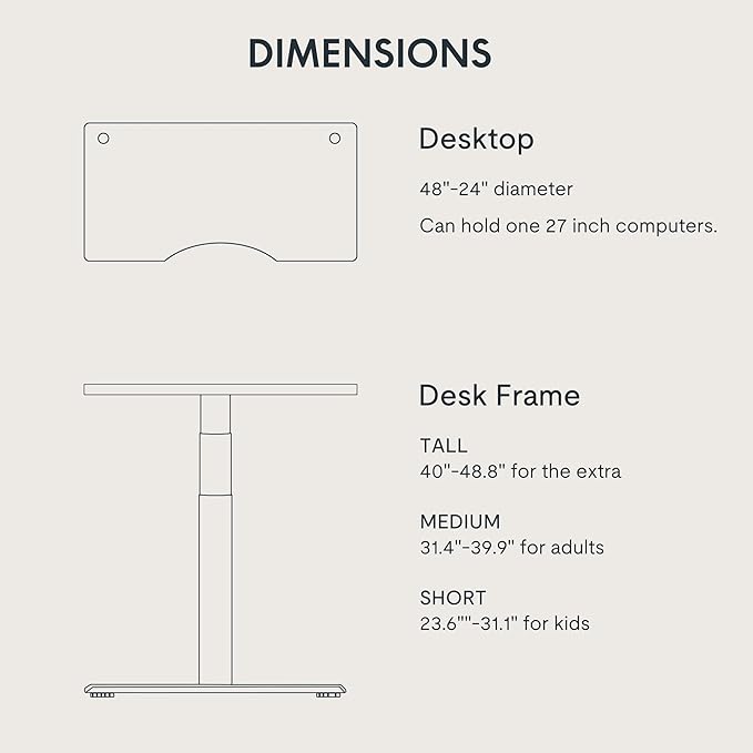 FLEXISPOT E6 Pro Oval Leg Dual Motor 3 Stages Bamboo Electric Standing Desk 48x24 Inch Whole-Piece Board Height Adjustable Electric Sit Stand Up Desk (Black Frame + Bamboo Curved Desktop)