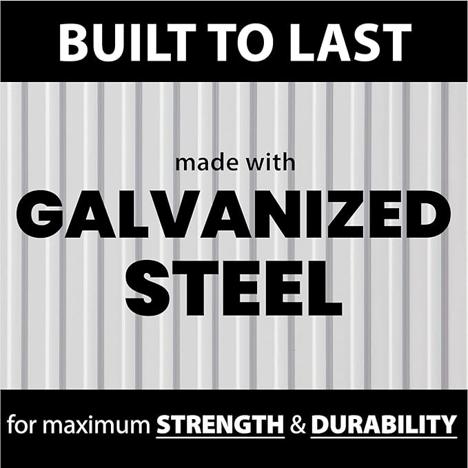 Hanover 2-in-1 Multi-Use Outdoor Storage Shed, Separated Storage Compartments, 2-Point Locking System, Galvanized Steel, 156-Cu. Ft. Capacity, 3.6 x 8 x 5.75-Ft., Dark Gray