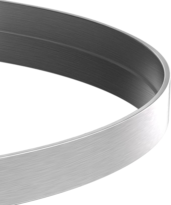 Suidia 30" x 30" Bathroom Mirror, Bathroom Vanity Mirror Metal Framed, Wall-Mounted Mirrors for Bedroom, Living Room, Entryway, Hallway, Silver, Round Style